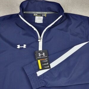 Under Armour NEW Men's M Navy Blue Quarter Zip All-Season Performance Pullover